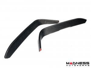 Alfa Romeo Giulia Front Canards - Carbon Fiber - V2 - Feroce Carbon - Sport/ Ti/ Veloce